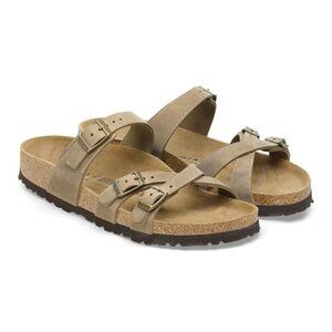 Birkenstock Women's Franca Original Footbed Oiled Leather Sandal- Tobacco Size-3